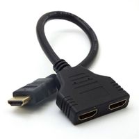 Wholesale Audio Cables Connectors P Port Splitter In Out Male To Female Adapter Converter Video Cable Switch For PC Display