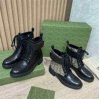 Wholesale Women Designer Boots Desert Platform Shoes Buckle Ankle Genuine Leather Boot Bee Star Trail Shoe Female Rough Heel Booties