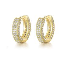 Wholesale Hoop Huggie MxGxFam Mirco Full Zircon Earrings For Women Yellow Rose White Gold Plated Fashion Jewelry CZ Nickel Free