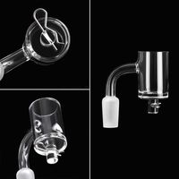Wholesale 2mm Wall mmOD Flat Top Smoking Quartz Enail Banger With Metal Clip mm mm mm Male Female E Nails For Glass Water Bongs