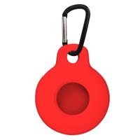Wholesale Silicone Protective Cover Case for Apple Airtags With Carabiner simple opp package