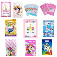 Wholesale Happy Birthday Printed Gift Bags Plastic Child Party Loot Bags Kids Favors Supplies Candy Bag