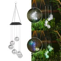Wholesale Solar Lamps Powered Wind Chime Light LED Garden Hanging Spinner Lamp Color Changing Decoration Outdoor Lighting Party Decor Gift