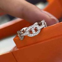 Wholesale HBP Full diamond pig Nose Ring K White Gold simulation S925 silver luxury ring fashion net red ins