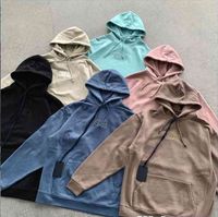Wholesale High Quality Thick Kith Box Hoodie Men WomenEmbroidery Black Red Pink KITH Sweatshirts Casual Loose Pullover X1214