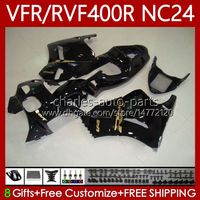 Wholesale Body Kit For HONDA RVF400R VFR400 R NC24 V4 VFR400R Bodywork No RVF VFR Black golden RVF400 R RR VFR400RR VFR R Motorcycle Fairing