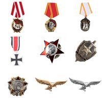Wholesale Pins Brooches Commemorative Coin Brooch Order Of Red Star Russian Army Soviet Union USSR Military Medal Badge COPY Jewelry Gift