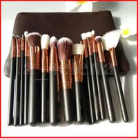 Wholesale Makeup Brush Set Brush With PU Bag Professional Brush For Powder Foundation Blush Eyeshadow black brown pink high quality