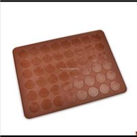 Wholesale Tools Bakeware Kitchen Dining Bar Home Gardensile Arons Sheet Mat Oven Baking Pastry Mold X28Cm Circles Single Side Drop Deliver