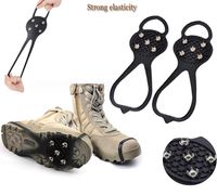 Wholesale 1 Pair Tooth Anti Skid Shoe Parts Accessories Ice Gripper Spike Winter Climbing Anti Slip Snow Spikes Grips Cleats Over Shoes Covers Crampon