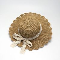 Wholesale Wide Brim Hats Straw Hats Women s Summer Large Brimmed Sun South Korean Version Of The Hollow Lace Belt Hat Outdoor Travel