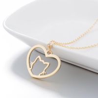 Wholesale Japanese And Korean Girls Series Cat Stainless Steel Necklace Lover Gift Pendant Necklaces