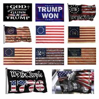 Wholesale Stock American Flag Faith Over Fear God Jesus x5ft Flags D Polyester Banners Indoor Outdoor Vivid Color High Quality With Two Brass Grommets