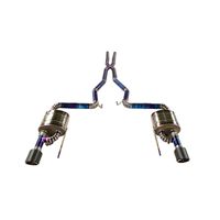 Wholesale Titanium Alloy Cat Back System Exhaust Electronic Valve Header Burnt Blue For Ford Mustang T Present