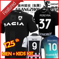 Wholesale 21 Calcio Udinese Soccer Jersey Year Anniversary BETO DEULOFEU PEREYRA PUSSETTO Home Third Black Men Kids Kit Football Shirt WALACE MOLINA NUYTINCK