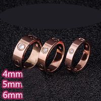 Wholesale Fashion Jewelry Design Lover Stainless Steel Rings Full Diamond Wedding Rings For Female Women Gift Engagement US Size