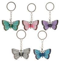 Wholesale Crystal Animal Butterfly Keychains Silver Fashion Vintage Rhinestone Key Chain Rings Jewelry Gift Car Charms Holder Keyrings