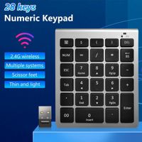 Wholesale Keyboards Bluetooth compatible Wireless Numeric Keypad Keys Numpad Digital Keyboard Number Pad For Accounting Teller Tablet Laptop