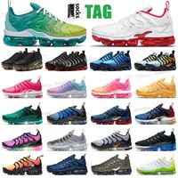Wholesale 2022 with box Men Women running Shoes Green black Triple Red tns tn plus Volt Glow Trainers Cushion white Blue Pastel University vapormax vapor max Gold high quality sneakers