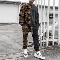 Wholesale Men s Tracksuits Two piece Long Sleeve Trousers Sweater Suit Print Loose Casual Autumn Pant Closure Type Out Side Length Style
