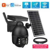 Wholesale Cameras Outdoor Tuya Solar Camera Security Videcam Wireless Wifi Night Vision Rechargeable Battery CCTV Video Surveillance P Full HD