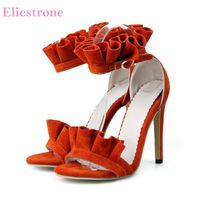 Wholesale Sales Fashion Yellow Pink Women Nude Sandals Gladiator High Heels Lady Stripper Shoes HS118 Plus Big Size