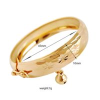Wholesale Charm Bracelets PC Baby Hand Ring Stylish Imitation Gold Bracelet Delicate Full Moon Blessings Cool With Bell For Kids Toddle