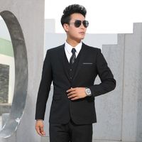 Wholesale Men Suits Slim Business Formal Casual Classic Suit Wedding Groom Party Prom Single Breasted Color Black Gray Navy Blue Men s Blazers