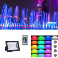 Wholesale LED Flood Lights RGB Color Changing W W W W W W IP66 Waterproof Colors Change Modes for Garden Stage Lighting