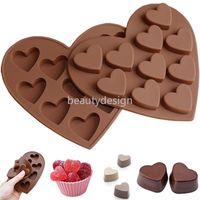 Wholesale DHL Cavity DIY Heart Shape Soap Mold Silicone Chocolate Candy Mould Soap Making Supplies For Cake Decoration Tool DD