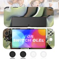 Wholesale Dockable Case for New Nintendo Switch OLED Model with Pieces Thumb Grip Caps TPU Shock Absorption Anti Scratch Protective Cover Game Accessories