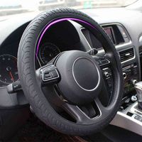 Wholesale Car Silicone Steering Wheel Case Cover Shell Skidproof Accessories For Audi Nissan Peugeot Honda KIA Hyundai LADA BMW etc Y1129