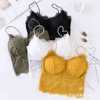 Wholesale Thin Shoulder New Lace Back Wrapped Breast Without Steel Ring Bottom Strap Vest Bra Lady SQYQ