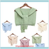 Wholesale Wraps Hats Scarves Gloves Fashion Aessorieskids Small Baby Girl Cotton Solid Color Cape Clothes Children Autumn Winter Coat Shawl Scarf T