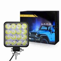 Wholesale Working Light W K Square Bright LED Spotlight Work Car SUV Truck Driving Fog Lamp Yellow Green Red For Repairing Cam R0B0
