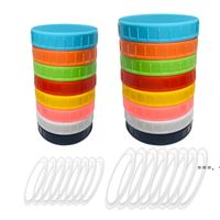Wholesale Plastic Mason jar Sealed Covers Silicone Washer Kitchen Tools Standard and Wide Mouth MM MM Accepet NHF12506