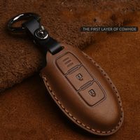 Wholesale Crazy Horse Leather Car Key Case For Infiniti EX35 FX35 FX50 M56 G35 G37 JX35 QX50 QX60 QX80 Keychain Protect Bag Cover