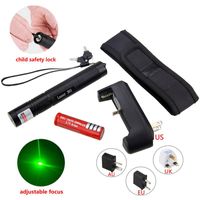 Wholesale Tactical Light Red Green Purple Military Adjustable Focus Lazer Pointer Rechargeable Battery Charger Flashlights Torches
