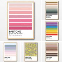 Wholesale Paintings Selling Pantone Guide Beach Morning Sunrise Color Beach Summer Ocean Prints Modern Art Color Poster Decoration Gift
