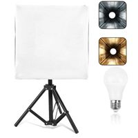 Wholesale 30x30cm Softbox Lighting Kit Pography Continuous System Po Studio Equipment WLED Light Bulb For Video Conference Accessories