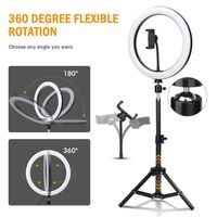 Wholesale 10 inch Smart Phone Photography Circle Lighting Dimmable LED Selfie Makeup Ring Light For Tiktok Video Studio With cm Tripod Stand and cellphone holder