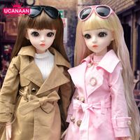 Wholesale UCanaan BJD Doll CM Fashion Girls SD Dolls Ball Jointed Doll With Outfits Clothes Set Shoes Wig Makeup Children Toys Q0910
