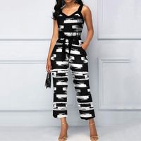 Wholesale Women s Jumpsuits Rompers African Casual Sexy Club Black Chic Office Ladies Womens Slim Print Plus Size Backless Summer Female Fashion