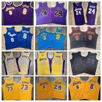 Wholesale Vintage Authentic Dennis Rodman Mitchell Ness Jersey Bryant Basketball Team Color Purple Yellow Blue White Black Beige Sport Retro