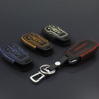 Wholesale Keychains High Quality Genuine Leather Remote Control Car Key Case Wallet Bag Cover For Ford Explorer