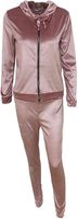 Wholesale Velour Tracksuit Set for Women Zip Hoodie Tracksuits Sportswear With Pocket Workout Long Sleeve Sportwear Suits Sets H1213