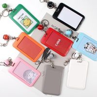 Wholesale Card Holders Unisex Bank Identity Bus ID Holder Case Cute Cartoon Women Girls With Bell Key Chain Cover