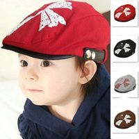 Wholesale 3pcs Baby Beret bucket hat children girls Korean four leaf ball cap visor classic leisure Caps Hats kids boutique hair Accessories