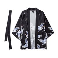 Wholesale Men s T Shirts Feitong Kimono Men Summer Open Stich Three Quarter Sleeves Shirt Thin Jacket Beach Wear Top Blouse