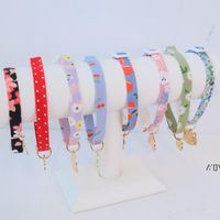 Wholesale Adjustable Fruit Cat Collar Candy Color Pendant Cute Fashion Safety Buckle Necklace Pet Dog Nylon With Bells Collars RRA10441